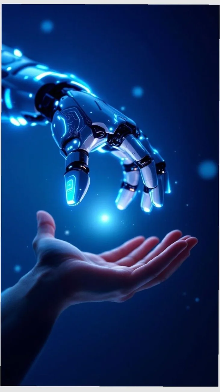 Illustrative technology visual for healthcare solutions